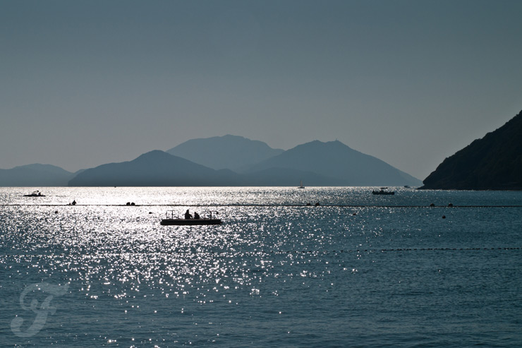 beach and sea and mountains